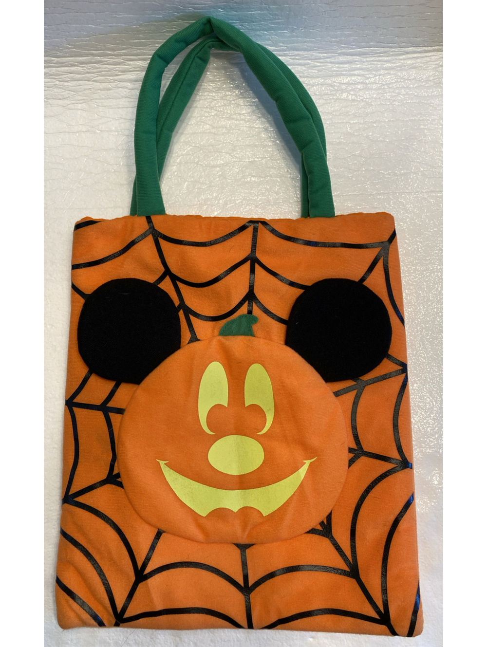 Disney Trick Or Treat Bag - Halloween Mickey Pumpkin Spider Webs